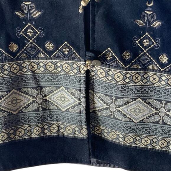 Vintage White Stag Aztec Vest Women's Size Medium Geometric Sleeveless Top - Picture 6 of 8